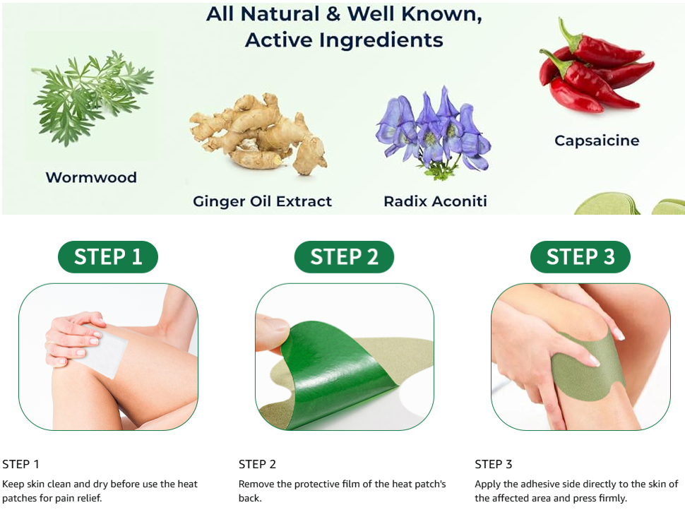 Herbal Pain Relief Knee Patches by (10 Patches)