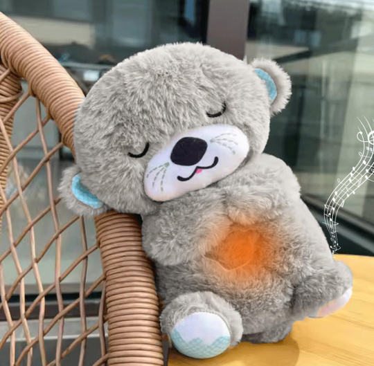 Breathing Plush Teddy Bear with Soothing Music & Light by Plunky™