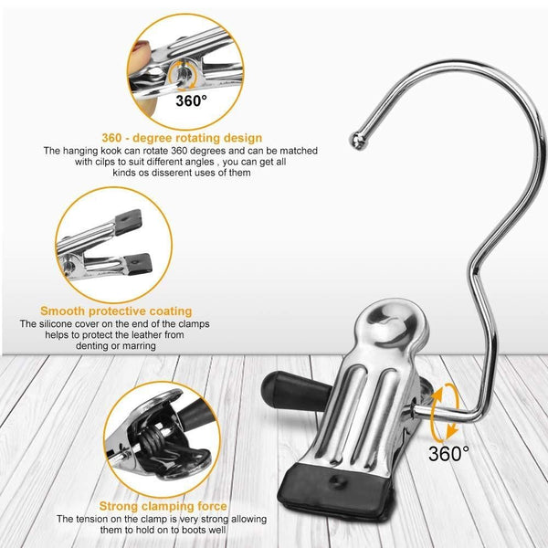 Laundry Hook Hanging Hold Clips (Pack of 10)