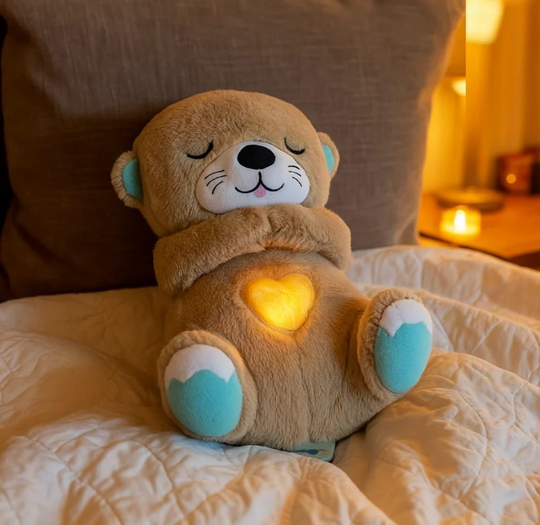 Breathing Plush Teddy Bear with Soothing Music & Light by Plunky™