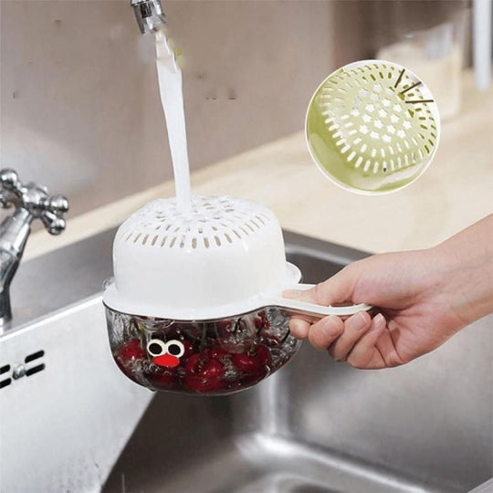 Strainer Dual-Layer Veggie & Fruit Draining Basket