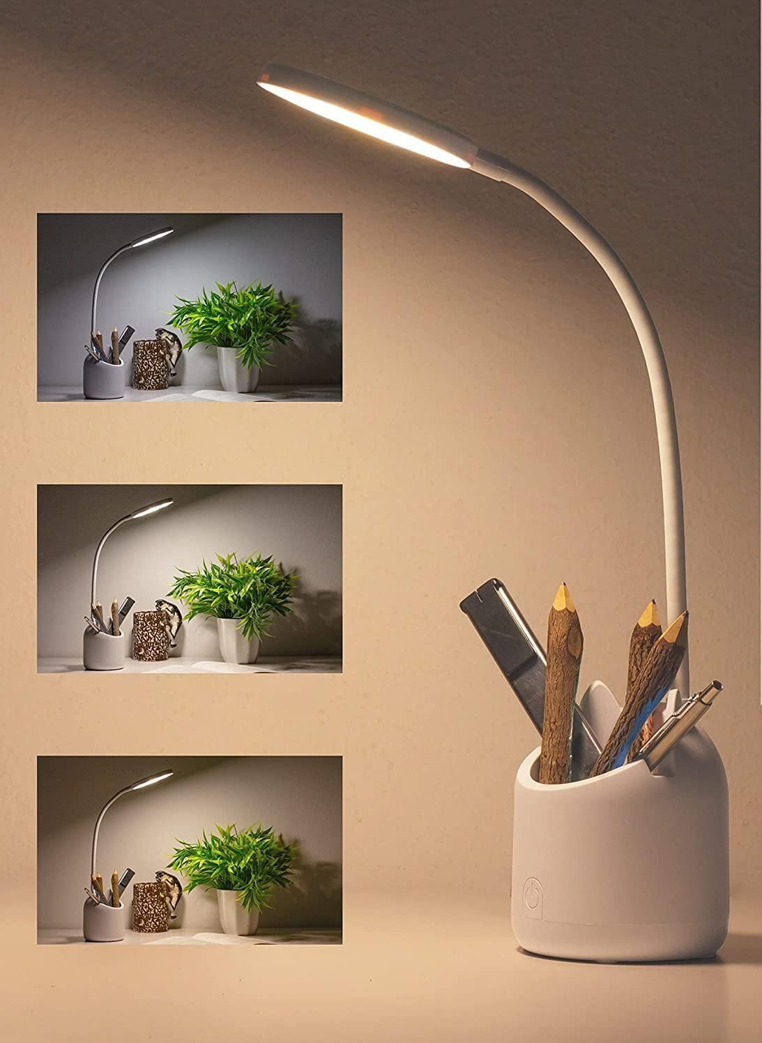 Study Table With Pen Holder - LED Lamp
