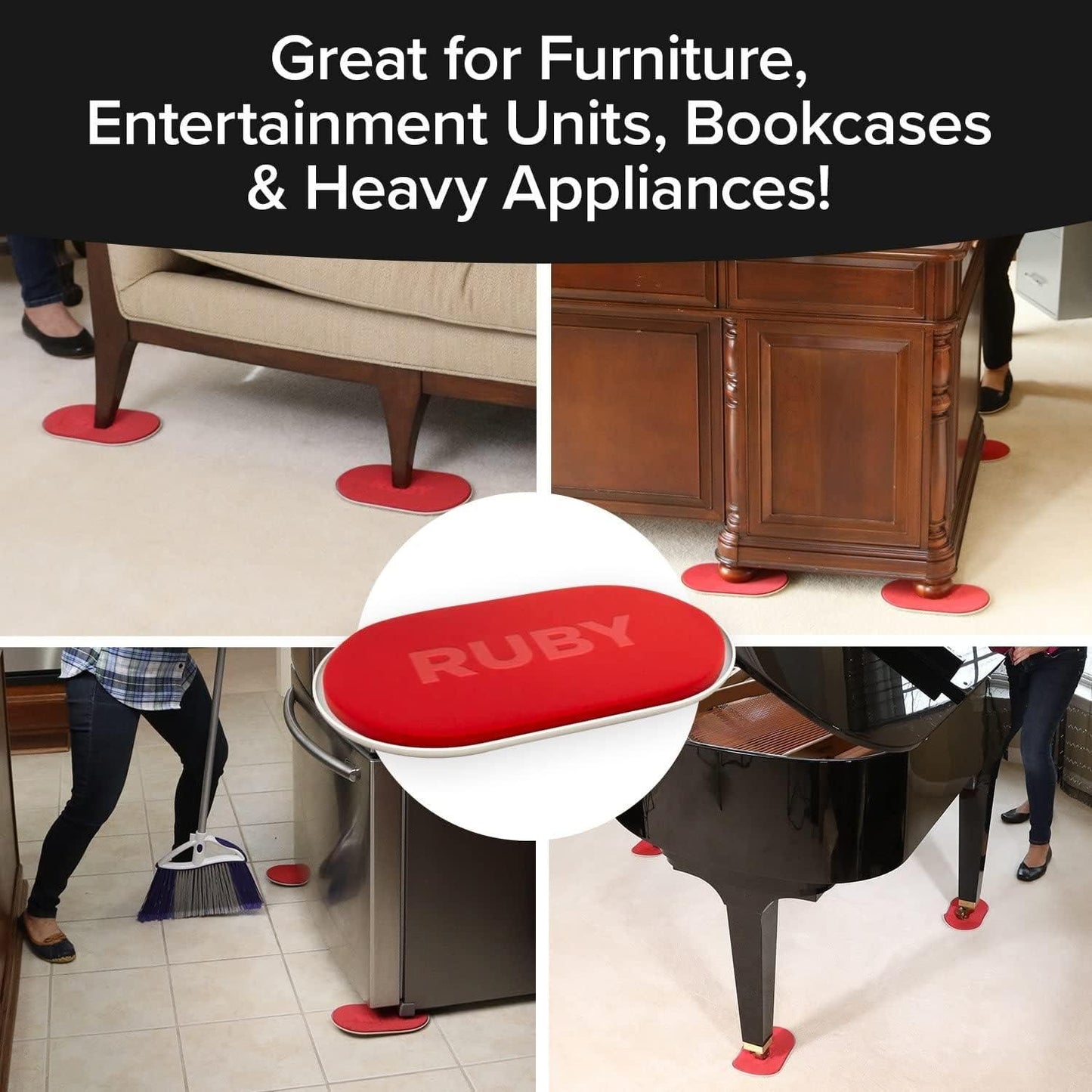 Furniture Slider for Carpet (Pack of 4)