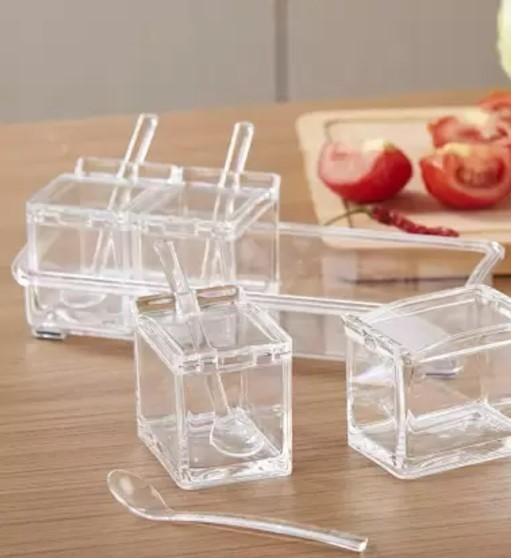 Crystal Acrylic Box With Spoons