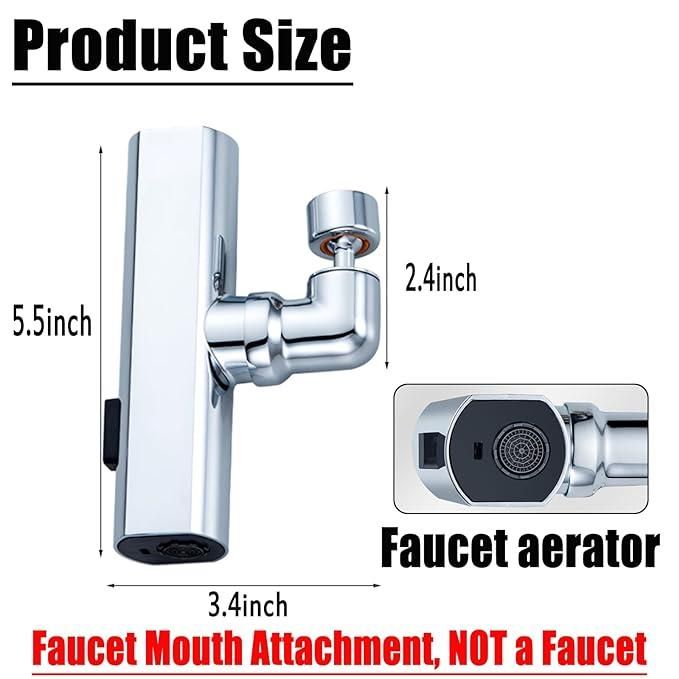 3-in-1 360° Waterfall Faucet Sprayer (with Adapter)