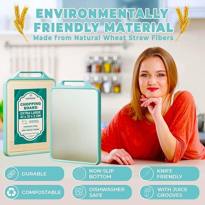 Hygienic Steel Chopping Board (Non-Slip)