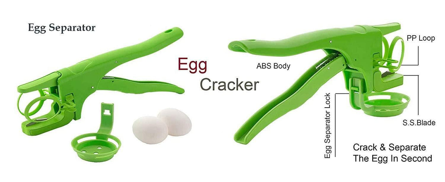 Plastic Handheld Egg Cracker with Separator