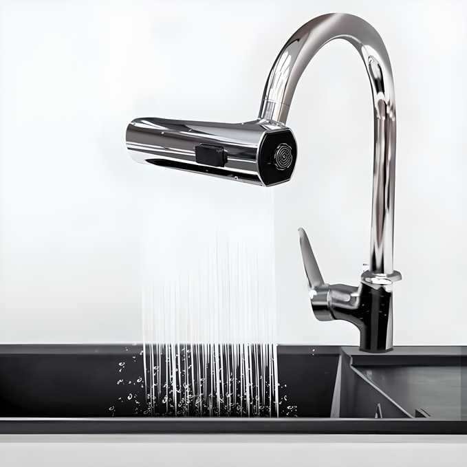 3-in-1 360° Waterfall Faucet Sprayer (with Adapter)