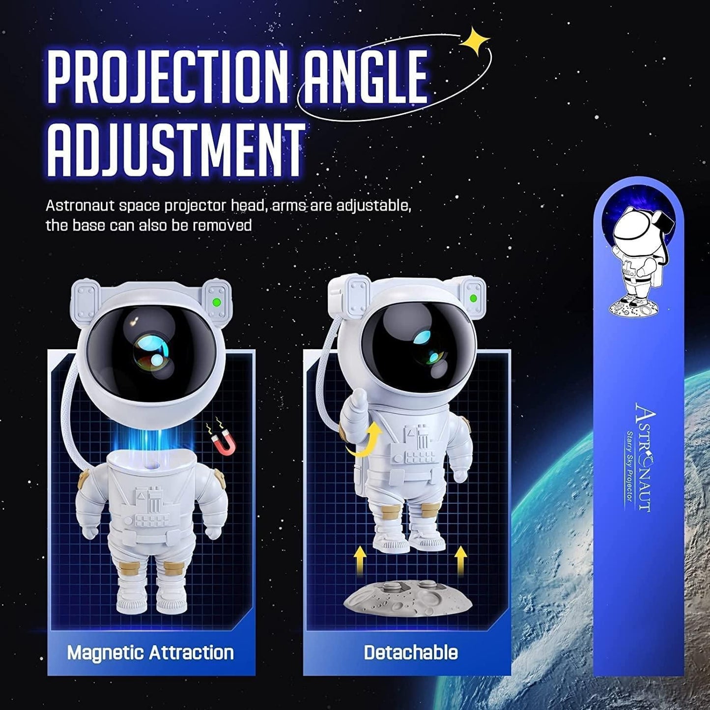 Remote Controlled Astronaut Galaxy Projector