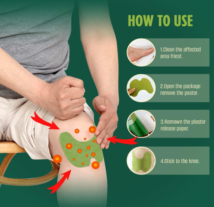 Herbal Pain Relief Knee Patches by (10 Patches)