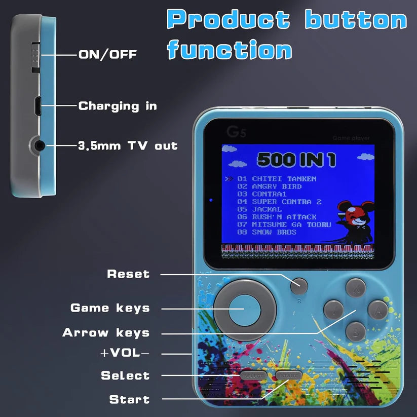 Retro GameBox 500 Games in 1 (Premium Quality) by Plunky™