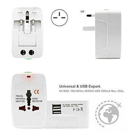 Worldwide Travel Adapter with Built in Dual USB
