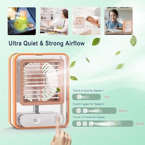 Rechargeable Mini USB Fan with Mist Spray
