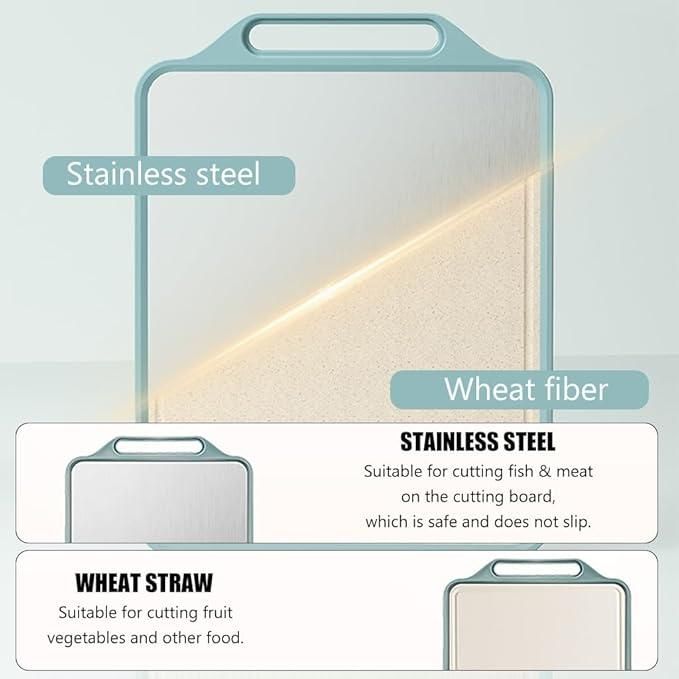 Hygienic Steel Chopping Board (Non-Slip)