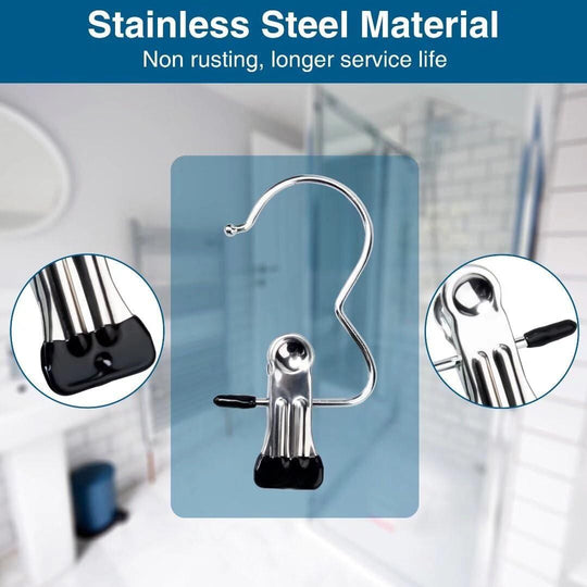 Laundry Hook Hanging Hold Clips (Pack of 10)