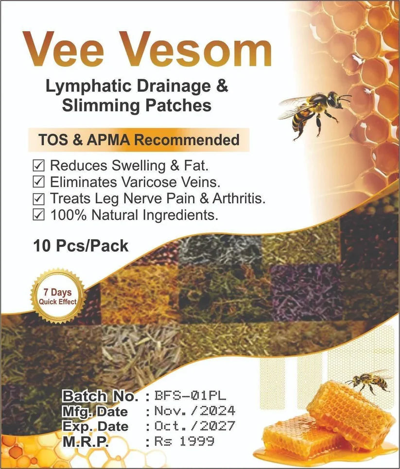 Vee Vesom Lymphatic Damage & Sliming Patches (10 Patches)